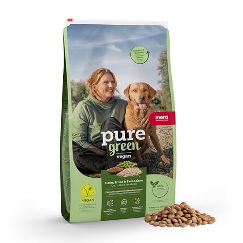 MERA Pure Green Adult | veganes Hundefutter mit Hafer, Hirse und Favabohne | sensitiv Alleinfutter für ausgewachsene Hunde | gesund & nachhaltig | 10kg von MERA