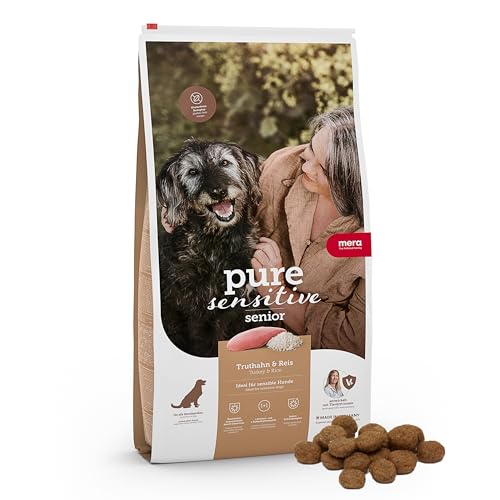 MERA Pure Sensitive Senior Truthahn und Reis Hundefutter – Trockenfutter für die tägliche Ernährung älterer, nahrungssensibler Hunde, 12,5 kg von MERA