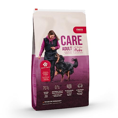 mera Care Adult Huhn, Hundefutter für normal aktive Hunde jeder Rasse, mit 70% tierischen Protein, ohne Weizen, 4kg von MERA