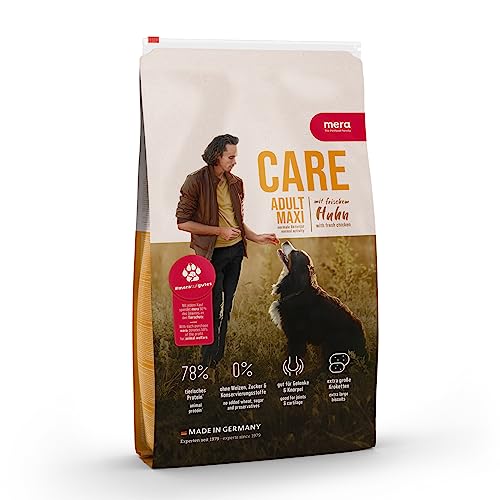 mera Care Adult Maxi Huhn, Trockenfutter für Hunde großer Rassen, mit 78% tierischem Protein, ohne Weizen (10kg) von MERA