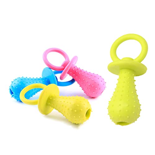 6X Gummi Schnuller für Haustierspielzeug Hund Katze Hündchen Kauspielzeug Zufällige Farbe von MERIGLARE