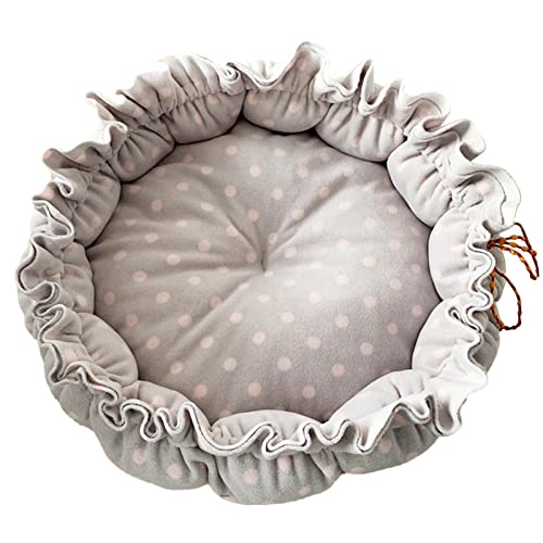 Flauschiges Hunde- und Katzenbett, warme, verstellbare Matte, Zubehör für kleine, mittelgroße Hunde, leicht, gemütlich, für den Winter, mittelgroße - hellgrauer Punkt Flauschiges Hunde- und Katzenbett, warme, verstellbare Matte, Zubehör für kleine, mittelgroße Hunde, leicht, gemütlich, für den Winter, mittelgroße - hellgrauer Punkt von MERIGLARE