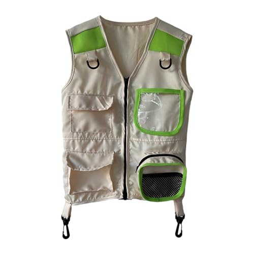 Kinder Explorer Weste Weste Kinder Camping Ausrüstung Outfit, Kinder Camping Kostüm Zum Angeln Halloween Geburtstagsgeschenk Wandern Kinder, Grün Kinder Explorer Weste Weste Kinder Camping Ausrüstung Outfit, Kinder Camping Kostüm Zum Angeln Halloween Geburtstagsgeschenk Wandern Kinder, Grün von MERIGLARE