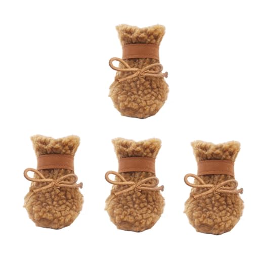 MERRYHAPY 4 Stück Hundeschuhe Schneestiefel Atmungsaktiver Pfotenschutz Ausgestopfter Welpe Hundepfote wasserdichte Hundeschuhe Hund Schneeschuh Pfotensocken Für Welpen Im Freien Plüsch MERRYHAPY 4 Stück Hundeschuhe Schneestiefel Atmungsaktiver Pfotenschutz Ausgestopfter Welpe Hundepfote wasserdichte Hundeschuhe Hund Schneeschuh Pfotensocken Für Welpen Im Freien Plüsch von MERRYHAPY