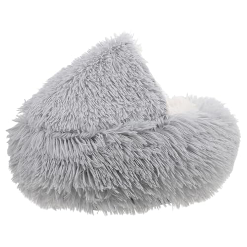 MERRYHAPY Plüsch Katzenbett Mit Kapuze Warmes Und Gemütliches Katzennest Für Kleine Katzen Weiches Flauschiges Design Für Ultimativen Komfort Und Für Drinnen Und Draußen von MERRYHAPY