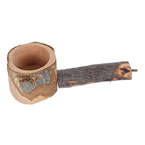 MERRYHAPY Holz-vogelständer Mit Futternapf Papageien-holzständer Vogel-holznapf Für Kleine Und Mittelgroße Vögel von MERRYHAPY
