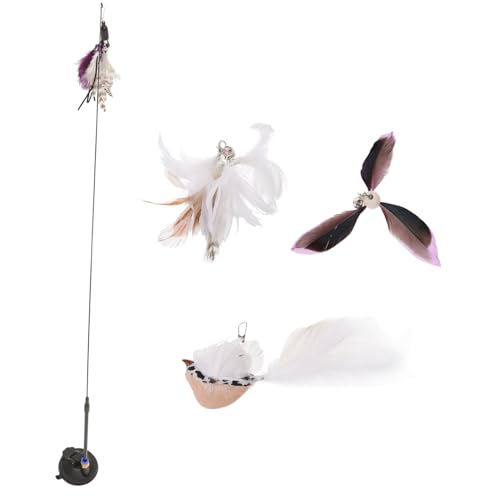 MERRYHAPY Interaktives Katzenspielzeug Für Den Innenbereich Feder-Teaser Mit Glöckchen Zum Necken Von Kätzchen MERRYHAPY Interaktives Katzenspielzeug Für Den Innenbereich Feder-Teaser Mit Glöckchen Zum Necken Von Kätzchen von MERRYHAPY