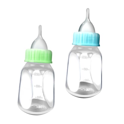 MERRYHAPY 1 Satz Aufzuchtflasche für Haustiere Milchflasche mit Ersatznippeln für Kätzchen und Welpen Tragbar und Leicht Transparente Fütterungslösung für Kleine Haustiere von MERRYHAPY