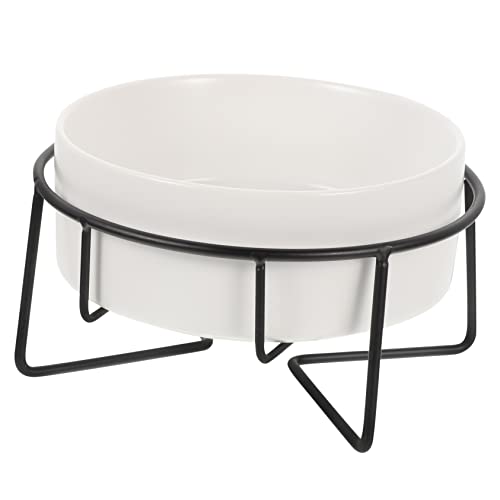 MERRYHAPY Erhöhter Keramik-Katzennapf mit Metallständer 400 ml Futterspender für Haustiere Hundenäpfe Ständer zum Schutz des Nackens MERRYHAPY Erhöhter Keramik-Katzennapf mit Metallständer 400 ml Futterspender für Haustiere Hundenäpfe Ständer zum Schutz des Nackens von MERRYHAPY
