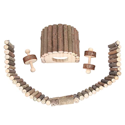 MERRYHAPY 6-teiliges Holzsimulationszaunspielzeug-Set für Laufstall zum Knirschen der Zähne zum Kauen von Zäunen für Haustiere sicher und von MERRYHAPY