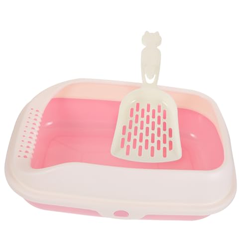 MERRYHAPY 1 Set-Box Katzentoilette Hohe Seitentoiletten Für Katzen Katzenversorgung Katze Bettpfanne Kätzchentoilette Kätzchen Saubere Toilette Plastik Rosa MERRYHAPY 1 Set-Box Katzentoilette Hohe Seitentoiletten Für Katzen Katzenversorgung Katze Bettpfanne Kätzchentoilette Kätzchen Saubere Toilette Plastik Rosa von MERRYHAPY