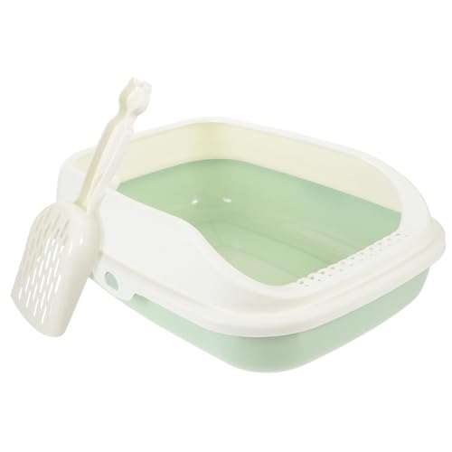 MERRYHAPY 1 Set-Box Katzentoilette streuwanne abfallbehälter wurfbox für Katzen Katzenklo für den Innenbereich trashcan hohe Seitentoiletten für Katzen Katze Bettpfanne Plastik Light Green MERRYHAPY 1 Set-Box Katzentoilette streuwanne abfallbehälter wurfbox für Katzen Katzenklo für den Innenbereich trashcan hohe Seitentoiletten für Katzen Katze Bettpfanne Plastik Light Green von MERRYHAPY