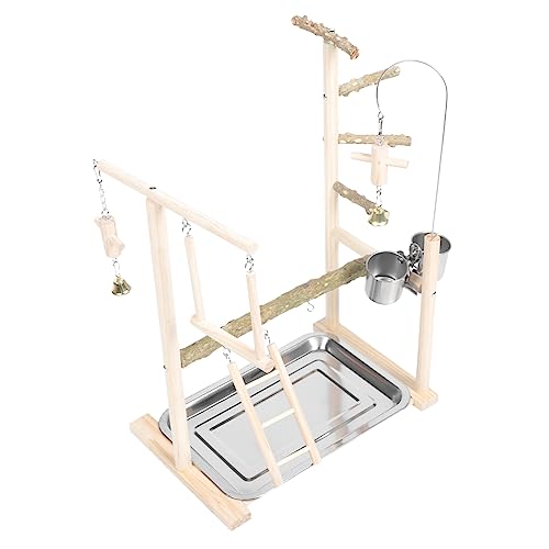 MERRYHAPY 1 Set Papagei Stehende Stick Food Bowl Stütze Rack Swang Bird Ladder Glocke MERRYHAPY 1 Set Papagei Stehende Stick Food Bowl Stütze Rack Swang Bird Ladder Glocke von MERRYHAPY