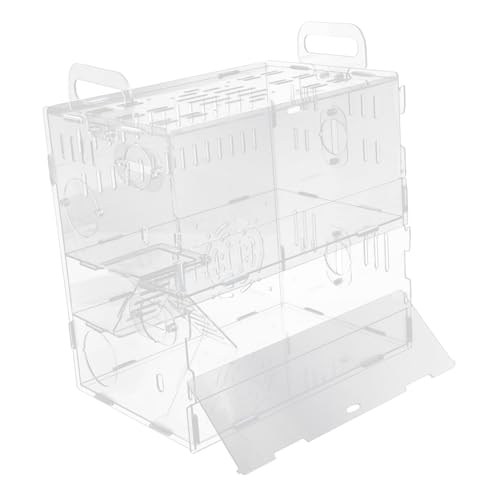 MERRYHAPY Hamsterkäfig Klein Acryl Haustiervilla Zufälliger Griff Leicht Zu Tragen Und Aufzubewahren von MERRYHAPY