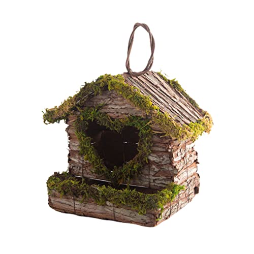 MERRYHAPY 1 STK Vogelnest Dekoration Grasnest Ornament Blumenkorb Vogelkäfig Bienen Bestäuber Vogelhaus Vogel Hängende Nesthütte Vogelversteck Vogelhütte Hölzern Vogel Nistkasten Haustier von MERRYHAPY