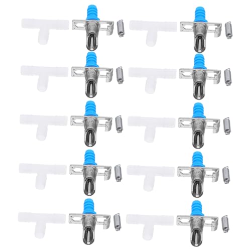 MERRYHAPY 10 Sätze Teiliges Automatische Kaninchen Wassertränke aus Metall Stabile Auslaufsichere Nippeltränke mit Glatter Oberfläche Langlebig und Leicht zu Reinigen für Kleintierkäfige von MERRYHAPY