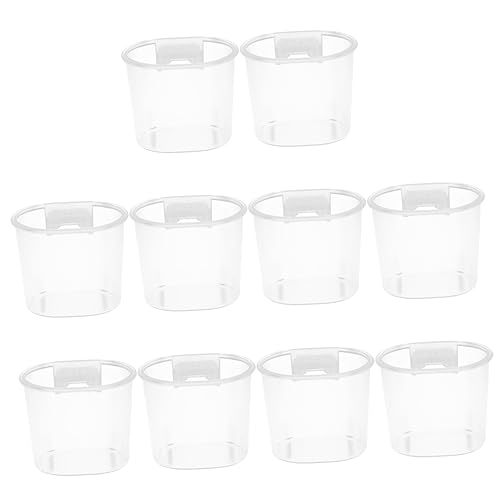 MERRYHAPY 10 Stück Teiliges Hängende Vogelfutter und Wasserschale für Kleine Vögel Platzsparender Futterspender für Papageien und Nymphensittiche Langlebiger Einfach zu Reinigen von MERRYHAPY