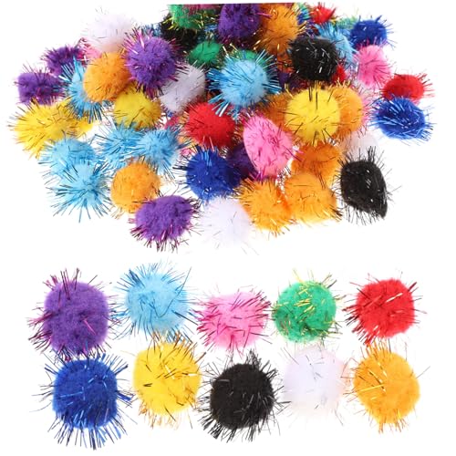 MERRYHAPY 100 Stück Pom Poms für Katzen Bunte Flauschige Bälle für DIY Bastelprojekte und Dekorationen Farben Gemischt für Kreative Kinderprojekte und MERRYHAPY 100 Stück Pom Poms für Katzen Bunte Flauschige Bälle für DIY Bastelprojekte und Dekorationen Farben Gemischt für Kreative Kinderprojekte und von MERRYHAPY