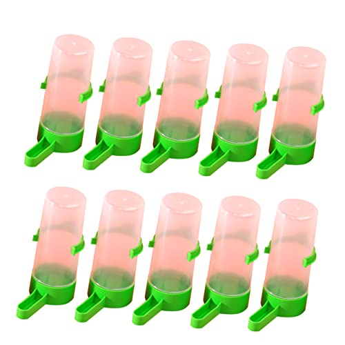 MERRYHAPY 10stücke Teiliges Für Mittlere Vögel Automatischer Trinker Für Papageien Tragbare Wasserschalen Vogelkäfig Zubehör Grün von MERRYHAPY
