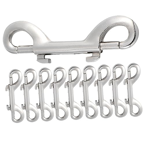 MERRYHAPY 12 Stück Doppelseitige Karabinerhaken Mit Bolzen Robuste Metallhaken Für Hundeleinen Und Rucksäcke von MERRYHAPY
