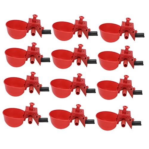 MERRYHAPY Haustier Vogel Wasser Feeder Automatische Huhn Waterer 12 Stücke Set Rot Zubehör Schrauben Zufällige Farbe von MERRYHAPY