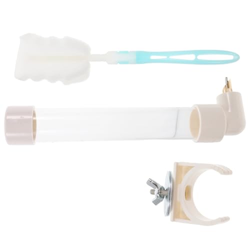 MERRYHAPY 1Satz Automatische Wasserspender für Kleine Papageien Trinkflasche mit Externem Halter für Wellensittiche Langlebig und Raumsparend Einfacher Zugang von MERRYHAPY
