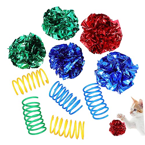 MERRYHAPY 1Satz Katzenspielzeug mit Knisterbälle Interaktive Federspielzeuge für Kätzchen Fördert Bewegung Unterhaltung für Hauskatzen Sicheres für Stundenlangen MERRYHAPY 1Satz Katzenspielzeug mit Knisterbälle Interaktive Federspielzeuge für Kätzchen Fördert Bewegung Unterhaltung für Hauskatzen Sicheres für Stundenlangen von MERRYHAPY