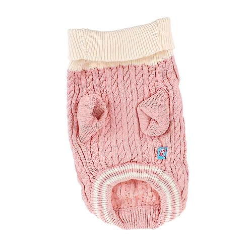 MERRYHAPY 1Stk Kleidung für Haustiere Dackelkleidung Hundepullover für extra große Hunde Hund Winter hundemantel Dog Raincoat Welpenkostü Rollkragenpullover für Haustiere Gestrick Rosa von MERRYHAPY