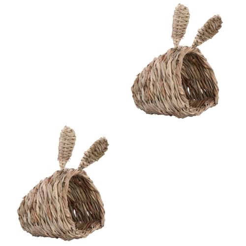MERRYHAPY 2 STK Grasnest Für Haustiere Handgewebtes Kaninchenbett Haustiernest Spielzeuge Chinchilla-Nest Faltbare Gewebte Hütte Hamsterbett Gewebte Grashütte Hasen-grasbett Khaki Hibiskus MERRYHAPY 2 STK Grasnest Für Haustiere Handgewebtes Kaninchenbett Haustiernest Spielzeuge Chinchilla-Nest Faltbare Gewebte Hütte Hamsterbett Gewebte Grashütte Hasen-grasbett Khaki Hibiskus von MERRYHAPY