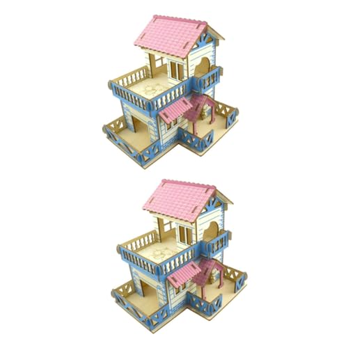 MERRYHAPY 2stücke Log Wood Hamster House Double-Layer Detached Villa Stabiles Für Hamster Mit Klettergerüst Und Treppe Für Kleine Haustiere Und Praktisch von MERRYHAPY