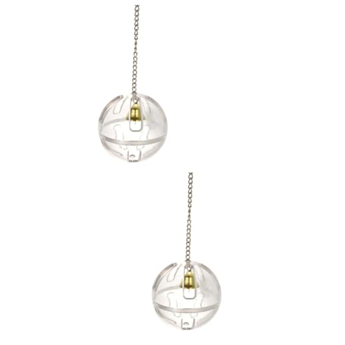 MERRYHAPY 2stücke Transparente Futterball Interaktives Spielzeug Für Vögel Fördert Futterbeschaffung Und Geistige Für Wellensittiche Nymphensittiche Conures Makaken von MERRYHAPY