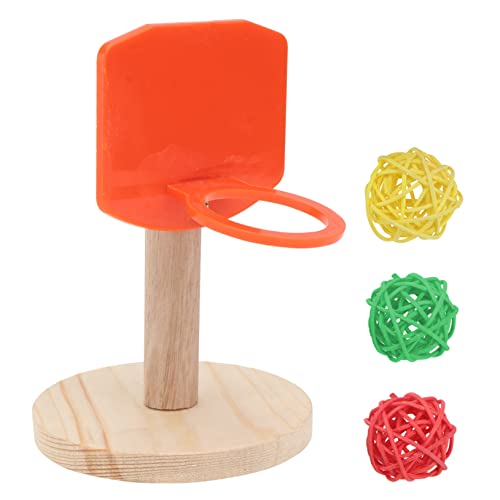 MERRYHAPY 2 Sets Mini-basketballkorb-Spielzeug Für Vögel Basketballkorbständer Für Jungen Und Mädchen Vogelglocken Kauspaß Für Papageien von MERRYHAPY