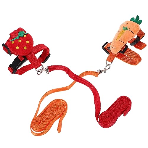 MERRYHAPY 2sätze Verstellbares Geschirr Mit Leine Für Kleine Haustiere Bequemer Bunny- Für Kaninchen Hamster Und Katzen Für Outdoor-aktivitäten Und von MERRYHAPY