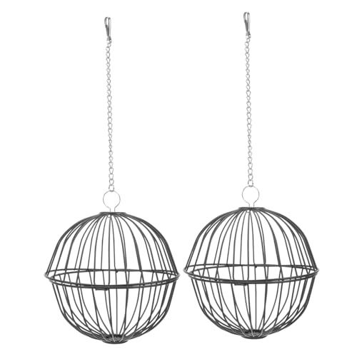 MERRYHAPY 2 Stück Hängender Futterball für Kleintiere Kaninchenfutterspender aus Robustem Material für Hamster Meerschweinchen und Chinchillas mit Aufhängung für Einfachen Zugang und von MERRYHAPY