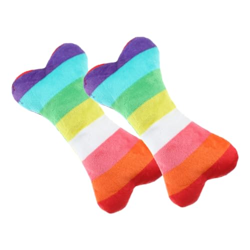 MERRYHAPY 2stücke Plüsch Hunde Spielzeug Für Langlebiges Kauspielzeug Zahnpflege Interaktives Quietschspielzeug Sicherem Material Für Kleine Und Mittelgroße Hunde von MERRYHAPY
