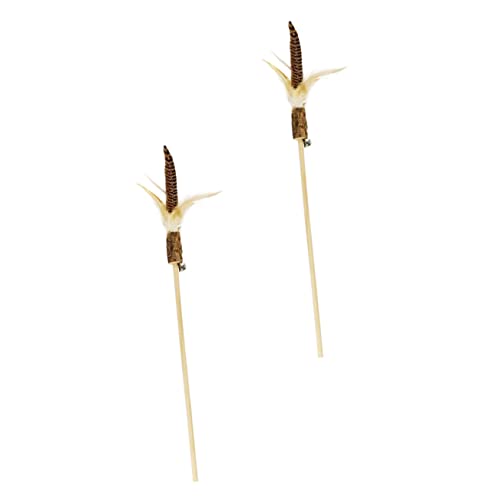 MERRYHAPY 2 Stück Interaktives Katzenspielzeug Holz Katzenangel mit Federn und Glocken Flexibles Spielzeug für Kätzchen Gesundes Bewegungsspielzeug für Katzen MERRYHAPY 2 Stück Interaktives Katzenspielzeug Holz Katzenangel mit Federn und Glocken Flexibles Spielzeug für Kätzchen Gesundes Bewegungsspielzeug für Katzen von MERRYHAPY