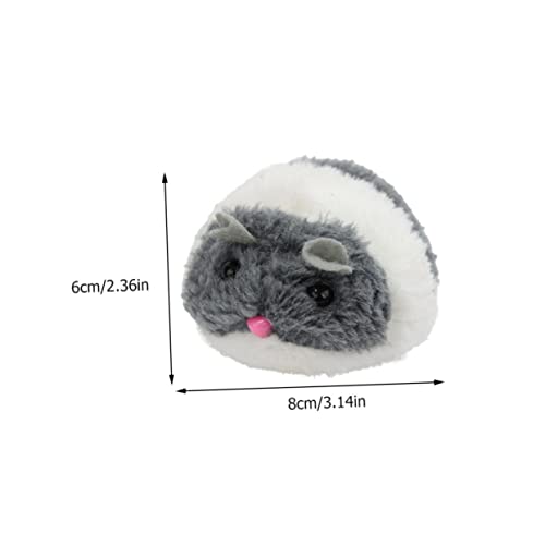 MERRYHAPY 2 Stück Katzenspielzeug Plüschmaus mit Quietscher und Vibration Interaktives Katzenplüschtier für Katzen Fördert Spielspaß und Stärkt Bindung Lebensechte Katzenspielzeug Mäuse von MERRYHAPY