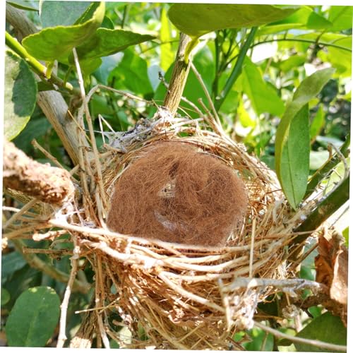 MERRYHAPY 2 Stück Teiliges Kokosfasernest für Vögel Warmes Gemütliches Nistmaterial Dekoratives Vogelhaus zubehör Geeignet für Gartenvögel Wellensittiche Papageien Einfach zu Verwenden und von MERRYHAPY