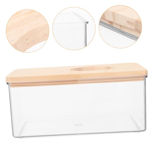 MERRYHAPY 2 Stück Transparente Sandbadbox für Hamster und Kleintiere Verschleißfest Glatte Oberfläche Praktische Kleine Hamsterbadewanne und Toilettenbox Leicht zu Reinigen von MERRYHAPY