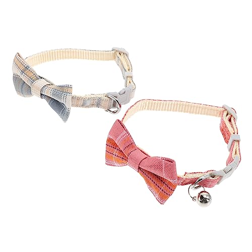MERRYHAPY 2 Stücke Bowknot Design Katze Kragen Dekorative Haustierkragen Festliche Haustierdekor Zubehör von MERRYHAPY