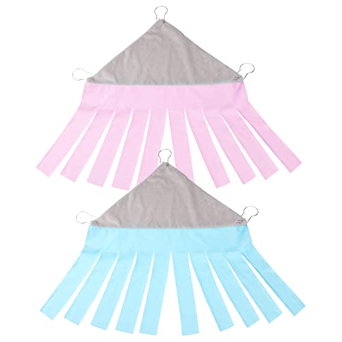 MERRYHAPY Hauszelt Kaninchenzelt Verstecktes Haustier Schlafhaus Kleintiere Hängematte Bett Rosa Himmelblau von MERRYHAPY