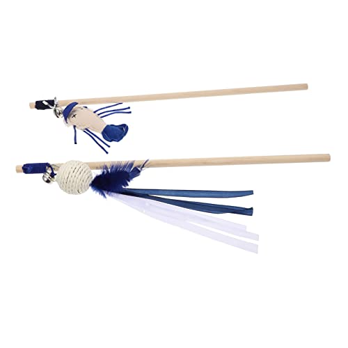 MERRYHAPY 2 Stücke Holzkatze Neckenstangen Katze Teaser Sticks Durable Katze Flirtende Stöcke MERRYHAPY 2 Stücke Holzkatze Neckenstangen Katze Teaser Sticks Durable Katze Flirtende Stöcke von MERRYHAPY