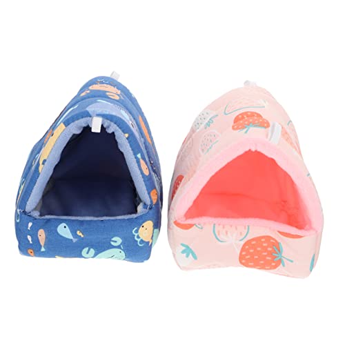 MERRYHAPY 2stücke Hamsterbett Mit Warmem Nest Gemütliche Schlafgelegenheit Für Kleine Tiere Für Hamster Meerschweinchen Und Andere Kleintiere Erdbeere Und Meereswelt-Design MERRYHAPY 2stücke Hamsterbett Mit Warmem Nest Gemütliche Schlafgelegenheit Für Kleine Tiere Für Hamster Meerschweinchen Und Andere Kleintiere Erdbeere Und Meereswelt-Design von MERRYHAPY