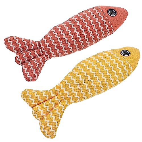 MERRYHAPY 2stücke Katzen Spielzeug Im Fischdesign Interaktive Realistische Katzenminze Kissen Für Beschäftigung Und Spaß Praktisches Spielzeug Für Katzen Und Kätzchen von MERRYHAPY
