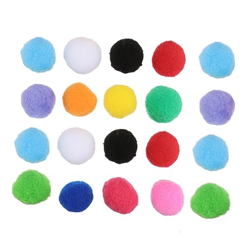 MERRYHAPY 20St Tiere Bastelpoms Bälle für Katzen Kätzchenspielzeug Katze Flauschige Bälle kreativ Spielzeuge Plüschtier Pompons basteln Flauschige Kugeln Mini Bommel Sortiert Katzenspielzeug von MERRYHAPY