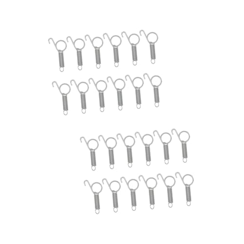 MERRYHAPY 24 STK Türfeder Für Kaninchenkäfig Papageienkäfig Haustierkäfig Käfigtür Hängt Kaninchenstall Im Freien Käfig Utensil Festen Haken Federhaken Für Türen Rostfreier Stahl Silver von MERRYHAPY