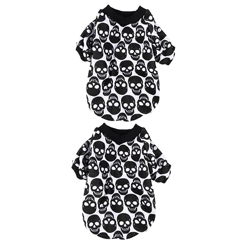 MERRYHAPY 2stücke Stylischer Hundekostüm Hoodie Für Halloween Einzigartiger Schwarzer Und Weißer Skeletthoodie Für Kleine Hunde Bequemes Und Langlebiges Material Für Partys Und von MERRYHAPY