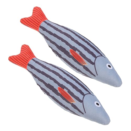 MERRYHAPY Katzenspielzeug mit Katzenminze Fisch interaktives Katzenspielzeug-Set Cartoon-Kätzchen-Fischspielzeug Plüschmaterial selbstunterhaltendes Haustierspielzeug für das Spielen im Innenbereich MERRYHAPY Katzenspielzeug mit Katzenminze Fisch interaktives Katzenspielzeug-Set Cartoon-Kätzchen-Fischspielzeug Plüschmaterial selbstunterhaltendes Haustierspielzeug für das Spielen im Innenbereich von MERRYHAPY