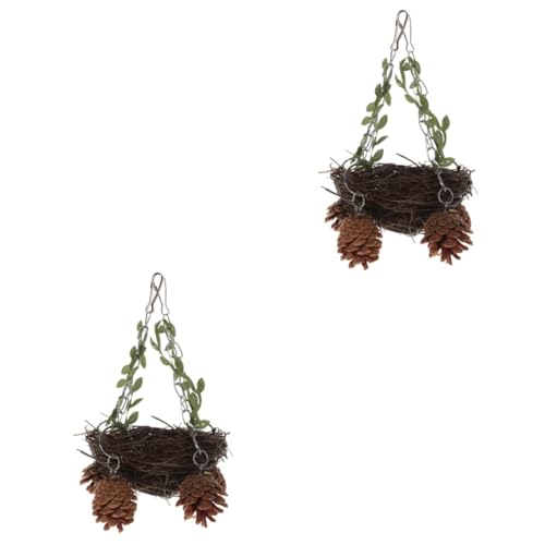 MERRYHAPY 2stücke Natürlicher Rattan Vogel Nest Für Kleine Und Mittelgroße Papageien Hängendes Vogelhaus Installieren Spielzeug Und Ruheplatz Für Haustiere MERRYHAPY 2stücke Natürlicher Rattan Vogel Nest Für Kleine Und Mittelgroße Papageien Hängendes Vogelhaus Installieren Spielzeug Und Ruheplatz Für Haustiere von MERRYHAPY
