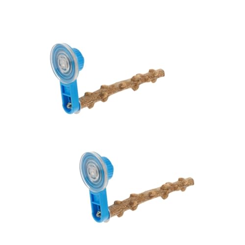 MERRYHAPY 2 Stücke Papagei Barsch Tasse Stehen Vogel Spielzeug Holz Barsch Für Fenster von MERRYHAPY